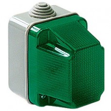 Φάρος Τοίχου Πράσινο με ντουί Ε14 Στεγανός IP55 EC320V